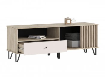 Тумба ТВ (1500) Роджина крафт серый/кашемир (Миф) в Богдановиче - bogdanovich.mebel-e96.ru