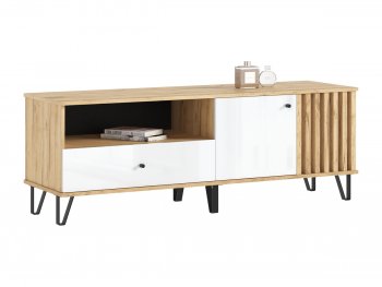 Тумба ТВ (1500) Роджина крафт/белый (Миф) в Богдановиче - bogdanovich.mebel-e96.ru