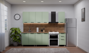 Кухонный гарнитур Ромашка 1600 мм Фисташка (Аленка) в Богдановиче - bogdanovich.mebel-e96.ru