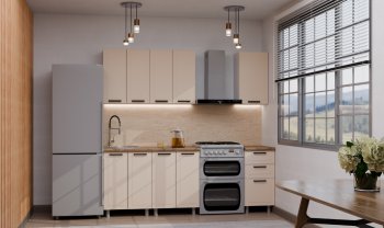 Кухонный гарнитур Ромашка 1600 мм Кашемир (Аленка) в Богдановиче - bogdanovich.mebel-e96.ru