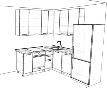 Кухонный гарнитур угловой 2000*1400 мм (Санвут) в Богдановиче - bogdanovich.mebel-e96.ru
