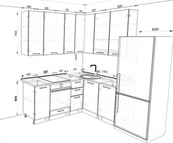 Кухонный гарнитур угловой 2000*1400 мм (Санвут) в Богдановиче - bogdanovich.mebel-e96.ru