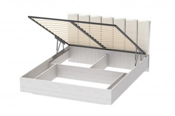 Кровать с подъемным механизмом Шарм (арт.031М1) экокожа Sontex Milk (Диал) в Богдановиче - bogdanovich.mebel-e96.ru | фото