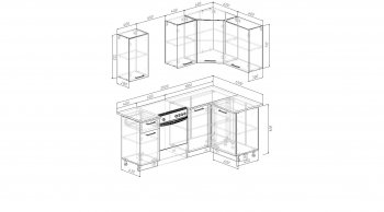 Кухонный гарнитур угловой Муссон 2000*1200 мм (Sanvut) в Богдановиче - bogdanovich.mebel-e96.ru