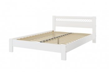 Кровать из массива Шейла белый античный (БМ) в Богдановиче - bogdanovich.mebel-e96.ru