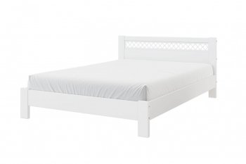 Кровать из массива Шейла белый античный (БМ) в Богдановиче - bogdanovich.mebel-e96.ru