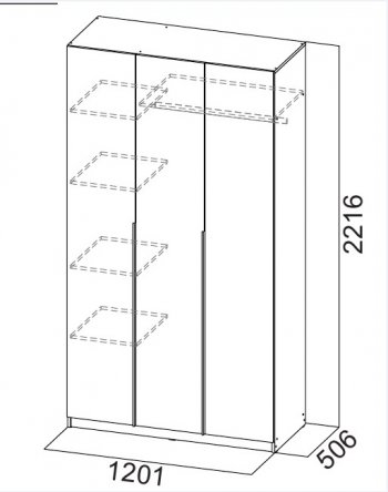 Шкаф 1200 мм ШК-5 графит (СВ) в Богдановиче - bogdanovich.mebel-e96.ru