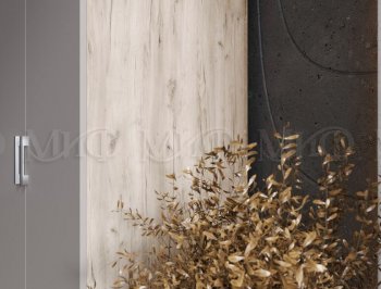 Шкаф 900 мм 2-х ств. штанга+полка дуб крафт серый/кашемир (Миф) в Богдановиче - bogdanovich.mebel-e96.ru