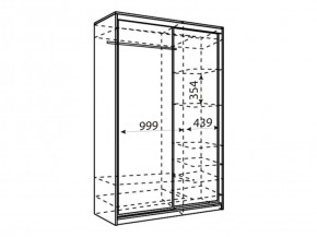 Шкаф-купе Рене 1500 вариант 1 (ЛДСП/ЛДСП) в Богдановиче - bogdanovich.mebel-e96.ru