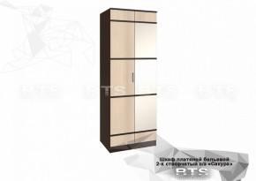 Шкаф платяной бельевой 2-х створчатый с Зеркалом Сакура 800 в Богдановиче - bogdanovich.mebel-e96.ru | фото