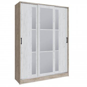 Шкаф-купе Стиль-2 1600 мм крафт белый/крафт серый (Текс) в Богдановиче - bogdanovich.mebel-e96.ru