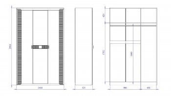 Шкаф 1400 мм 3-дверный Сиде (СБК) в Богдановиче - bogdanovich.mebel-e96.ru