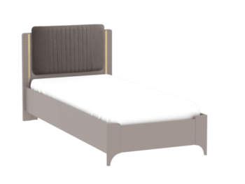 Кровать Сиде 900 мм Мокко (велюр) (СБК) в Богдановиче - bogdanovich.mebel-e96.ru