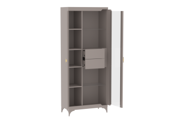 Пенал со стеклом широкий NEW Сиде Мокко (СБК) в Богдановиче - bogdanovich.mebel-e96.ru