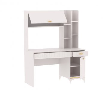 Стол письменный с надстройкой Сиде Белый (СБК) в Богдановиче - bogdanovich.mebel-e96.ru