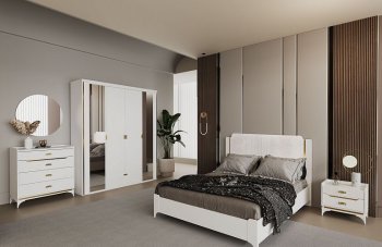 Спальный гарнитур Сиде Белый, модульный (СБК) в Богдановиче - bogdanovich.mebel-e96.ru