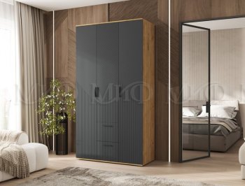 Шкаф 1200 мм Сильвия, крафт/графит (Миф) в Богдановиче - bogdanovich.mebel-e96.ru