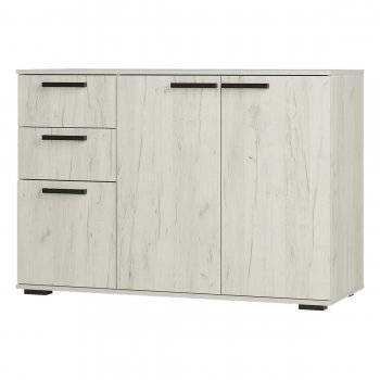 Комод Стандарт 3 NEW крафт белый (БТС) в Богдановиче - bogdanovich.mebel-e96.ru