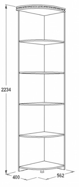 Стеллаж угловой Ольга-13 (400*562) в Богдановиче - bogdanovich.mebel-e96.ru