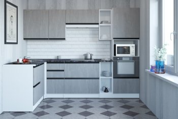 Кухонный гарнитур Сюита мега прайм 1500*2700 мм (Герда) в Богдановиче - bogdanovich.mebel-e96.ru