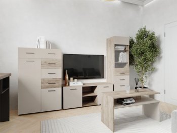 Пенал 450 мм Турин ЛДСП крафт серый/кашемир (ВВР) в Богдановиче - bogdanovich.mebel-e96.ru