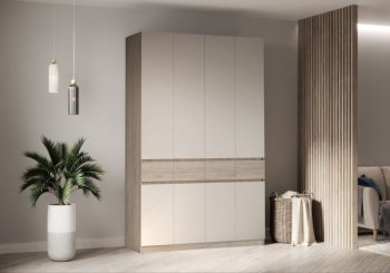 Шкаф 2000 мм Турин ЛДСП крафт серый/кашемир (ВВР) в Богдановиче - bogdanovich.mebel-e96.ru