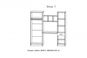 Стенка детская Юниор-3 (АстридМ) в Богдановиче - bogdanovich.mebel-e96.ru