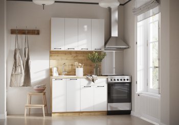 КУхонный гарнитур Валерия 1200 мм вотан/белый(Сурская) в Богдановиче - bogdanovich.mebel-e96.ru