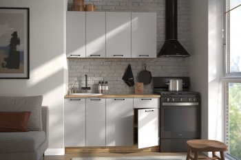 КУхонный гарнитур Валерия 1400 мм вотан/серый (Сурская) в Богдановиче - bogdanovich.mebel-e96.ru