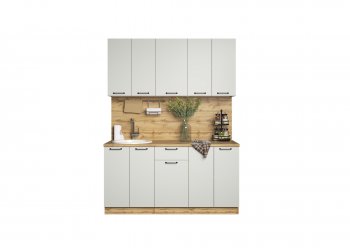 КУхонный гарнитур Валерия 1600 мм вотан/серый (Сурская) в Богдановиче - bogdanovich.mebel-e96.ru