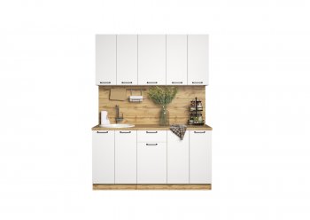 КУхонный гарнитур Валерия 1600 мм вотан/белый(Сурская) в Богдановиче - bogdanovich.mebel-e96.ru