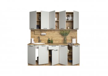 КУхонный гарнитур Валерия 2000 мм вотан/серый (Сурская) в Богдановиче - bogdanovich.mebel-e96.ru