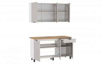 Кухонный гарнитур 1500 мм Венера кашемир ЛДСП (Олмеко) в Богдановиче - bogdanovich.mebel-e96.ru