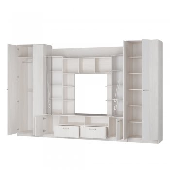 Стенка Венеция ясень белый (БТС) в Богдановиче - bogdanovich.mebel-e96.ru