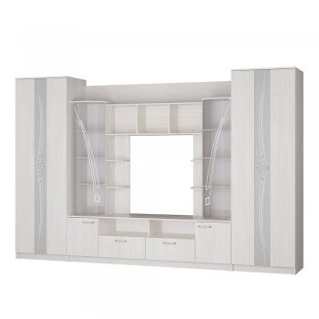 Стенка Венеция ясень белый (БТС) в Богдановиче - bogdanovich.mebel-e96.ru