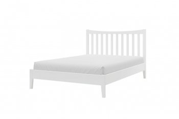 Кровать из массива Виола белый античный (БМ) в Богдановиче - bogdanovich.mebel-e96.ru