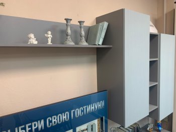 Стенка Сканди МДФ НМ-001 грин грей софт (Стиль) в Богдановиче - bogdanovich.mebel-e96.ru