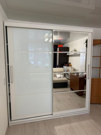 Шкаф-купе Крафт-6 белый ясень 2000 мм (БТС) в Богдановиче - bogdanovich.mebel-e96.ru