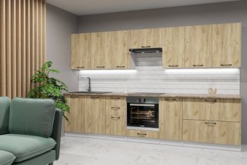 Кухонный гарнитур Янтарь 3000 мм (Герда) в Богдановиче - bogdanovich.mebel-e96.ru